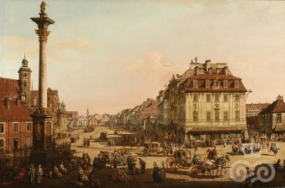 Dobrze że Canaletto tego nie widzi...........To najbardziej znany fragment starej Warszawy. Jak widać od ponad 200 lat się nie zmienial...do 2013