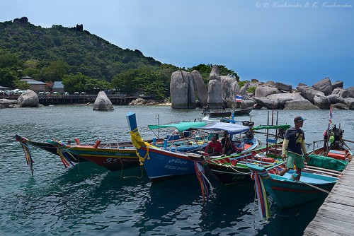 Nang yuan. Tymi małymi, rybackimi łodziami można szybko i tanio dostać się w różne miejsca.