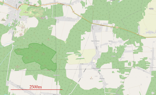 Rezerwat &quot;Sokole Góry&quot;, zielony obrys. Mapka na podstawie . Dostęp: 2020-12-<br />                  08, https://baza.biomap.pl