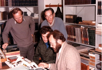 Pazdziernik 1981 Muzeum Hist. Nat w Rijek - Holandia. Stojacy po lewej: Reging de Jong, z prawej: Ray Straatman. Siedzacy od lewej: Jan Pasternak, z prawej: Jan Haugum